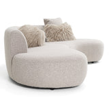 Weldon - Modern Grey Fabric Curved Sectional Sofa - View Image 1