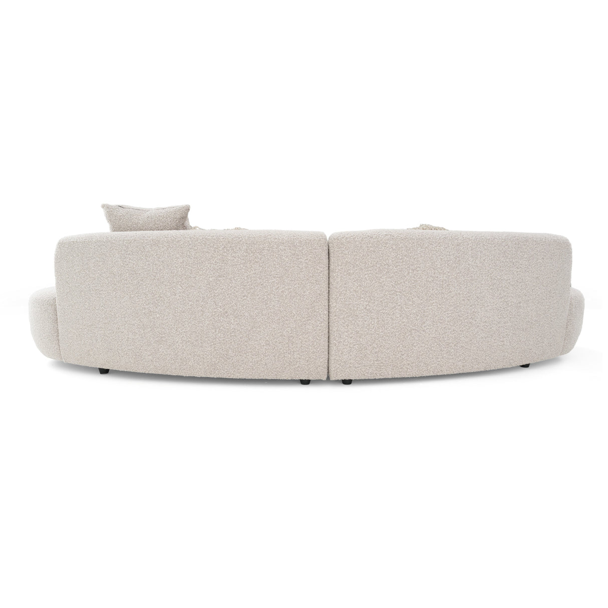 Weldon - Modern Grey Fabric Curved Sectional Sofa - View Image 1