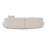 Weldon - Modern Grey Fabric Curved Sectional Sofa - View Image 1