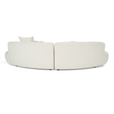 Weldon - Modern Cream Fabric Curved Sectional Sofa - View Image 1