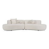 Weldon - Modern Off-White Fabric Curved Sectional Sofa - View Image 1