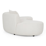 Weldon - Modern Off-White Fabric Curved Sectional Sofa - View Image 1