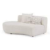 Weldon - Modern Off-White Fabric Curved Sectional Sofa - View Image 1