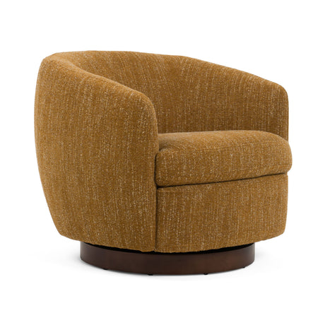 Vig Furniture Divani Casa Wendt - Modern Mustard Fabric Swivel Accent Chair - Home Elegance USA