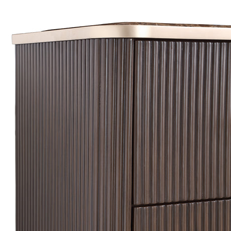 West Kensington 2-Drawer Nightstand – Frame Closeup View | Aico by Michael Amini