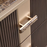 West Kensington 2-Drawer Nightstand – Gold Accents View | Aico by Michael Amini