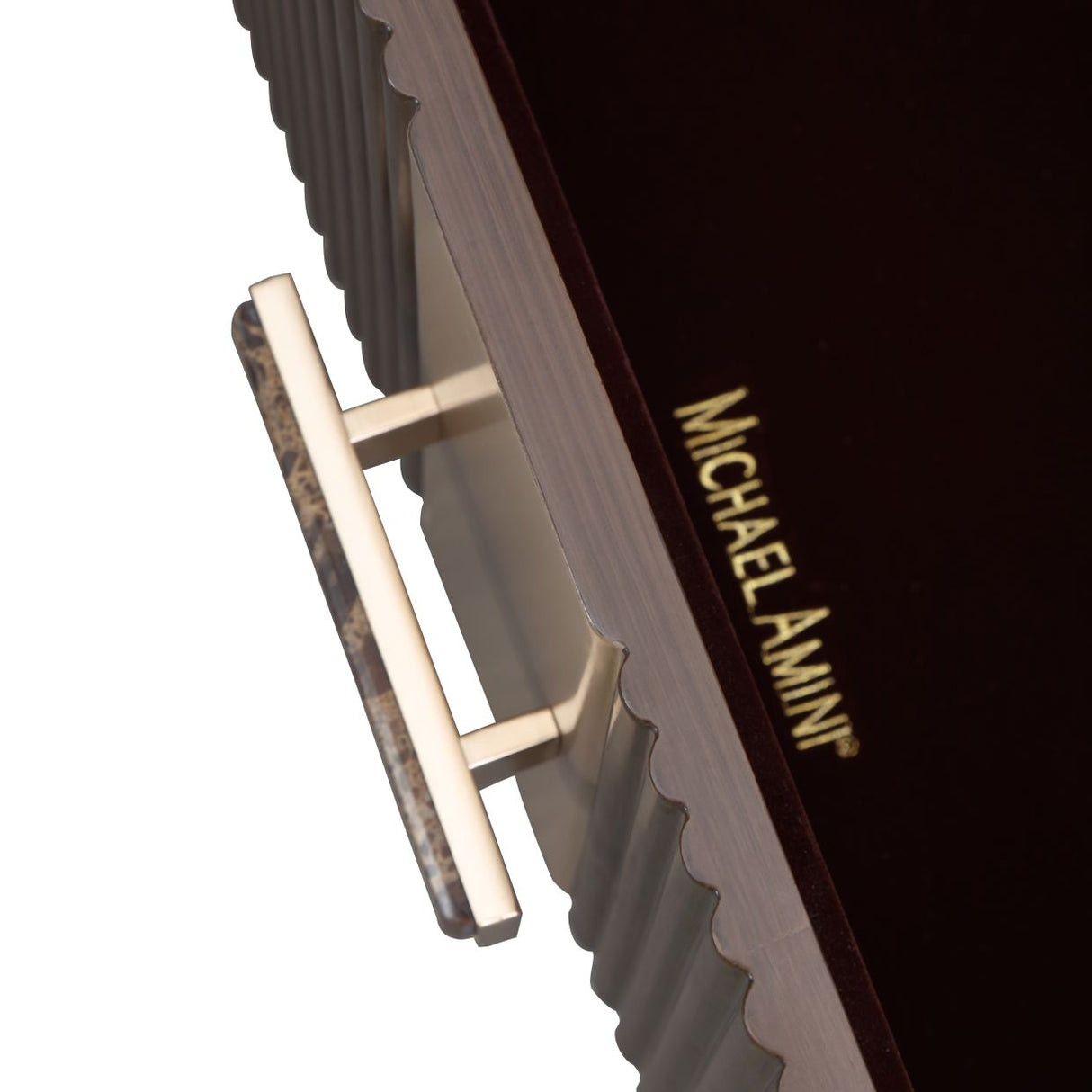 West Kensington 2-Drawer Nightstand – Handle Detail View | Aico by Michael Amini