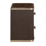 West Kensington 2-Drawer Nightstand – Left Side View of Nightstand | Aico by Michael Amini