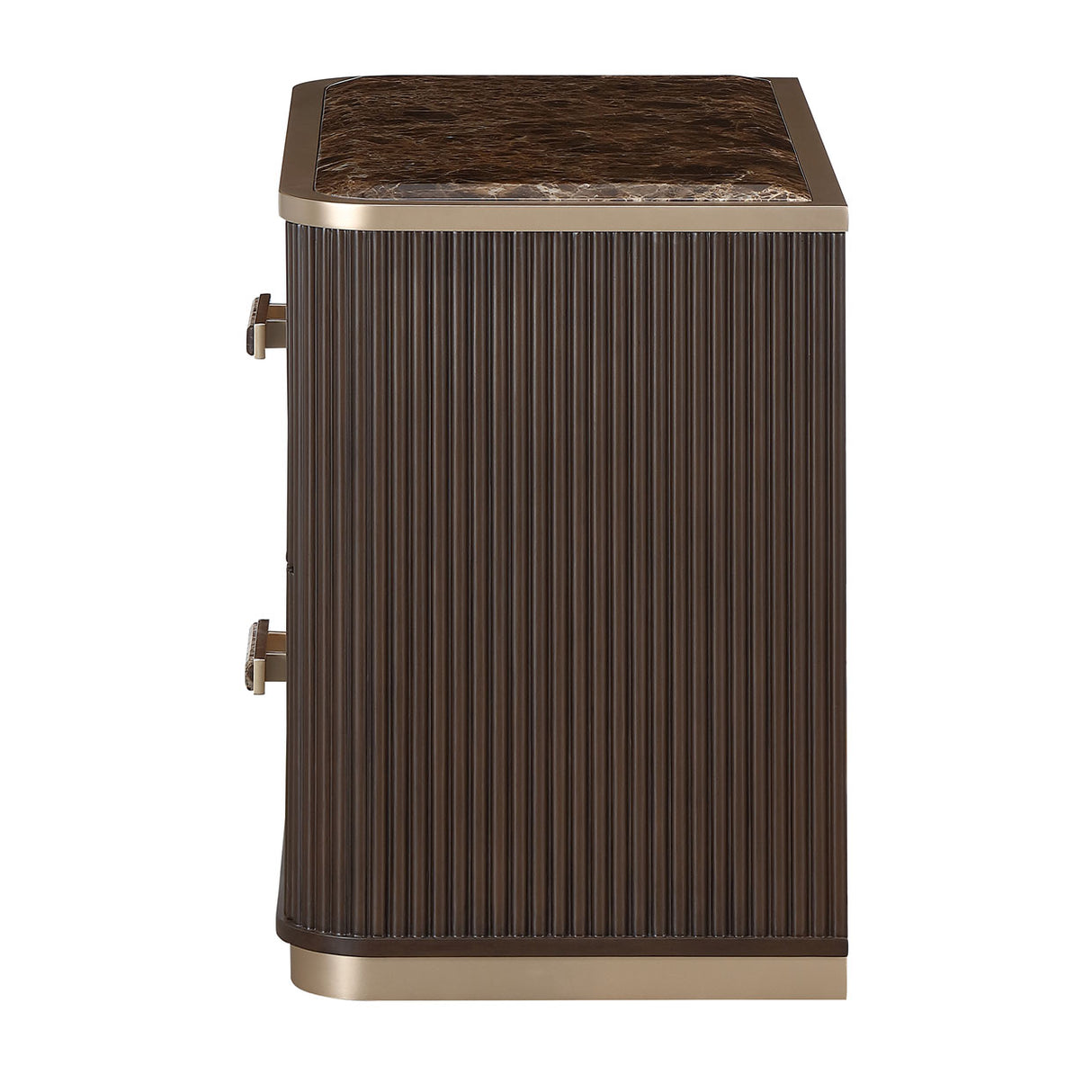 West Kensington 2-Drawer Nightstand – Right Side View of Nightstand | Aico by Michael Amini