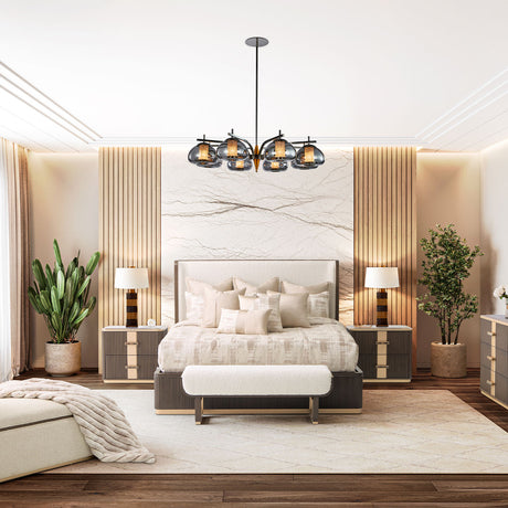 West Kensington 2-Drawer Nightstand – Room View | Aico by Michael Amini