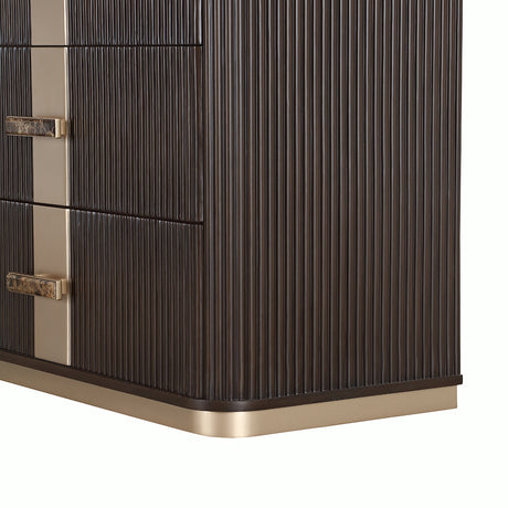 West Kensington Dresser – Espresso Frame Closeup - Aico