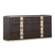 West Kensington Dresser in Espresso – Marble Top Angle View - Aico