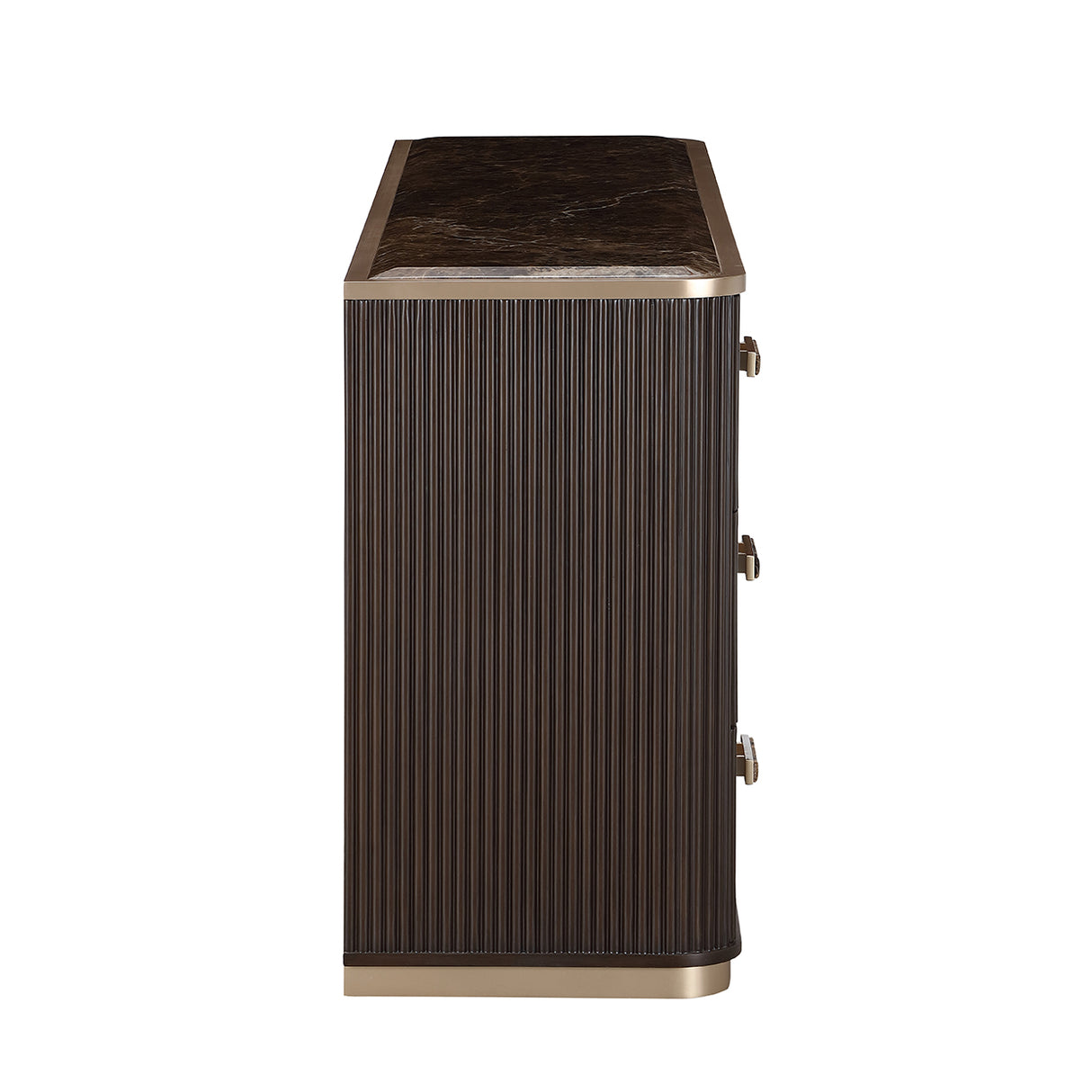 West Kensington Dresser in Espresso – Side Profile View - Aico