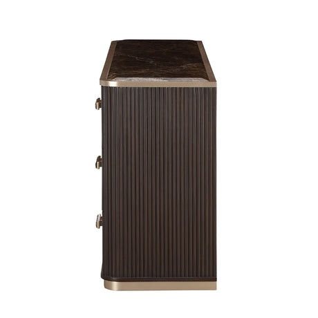 West Kensington Dresser in Espresso – Side Profile View 2 - Aico