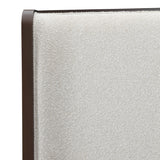 West Kensington Eastern King Bed in Medium Espresso with Upholstered Headboard | AICO by Michael Amini