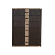 West Kensington Bedroom Set in Espresso with Emperador Marble Top | AICO by Michael Amini