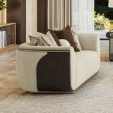 West Kensington Espresso Sofa Gold Base aico michael amini