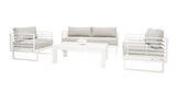 Wharf - Outdoor Light Grey and White Sofa Set - View Image 1