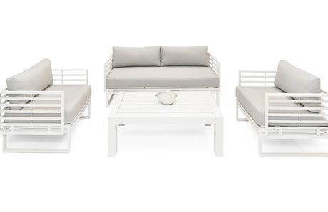 Wharf - Outdoor Light Grey and White Sofa Set - View Image 1