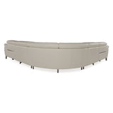 Lamod Italia Wonder - Italian Modern Grey Leather Sectional Sofa with Recliners