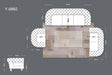Alexandrina Grey Tufted Velvet Sofa - View Image 1