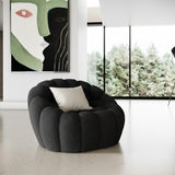 Divani Casa Yolonda - Modern Curved Black Fabric Chair