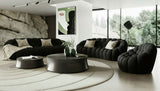 Divani Casa Yolonda - Modern Curved Black Fabric Chair