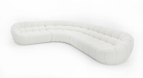 Divani Casa Yolonda - Off-White Fabric Sectional Sofa - sold by Home Elegance USA