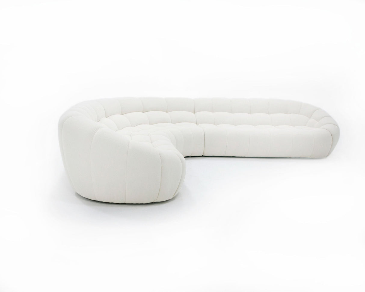 Divani Casa Yolonda - Off-White Fabric Sectional Sofa - sold by Home Elegance USA