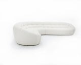 Divani Casa Yolonda - Off-White Fabric Sectional Sofa - sold by Home Elegance USA