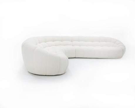 Divani Casa Yolonda - Off-White Fabric Sectional Sofa - sold by Home Elegance USA
