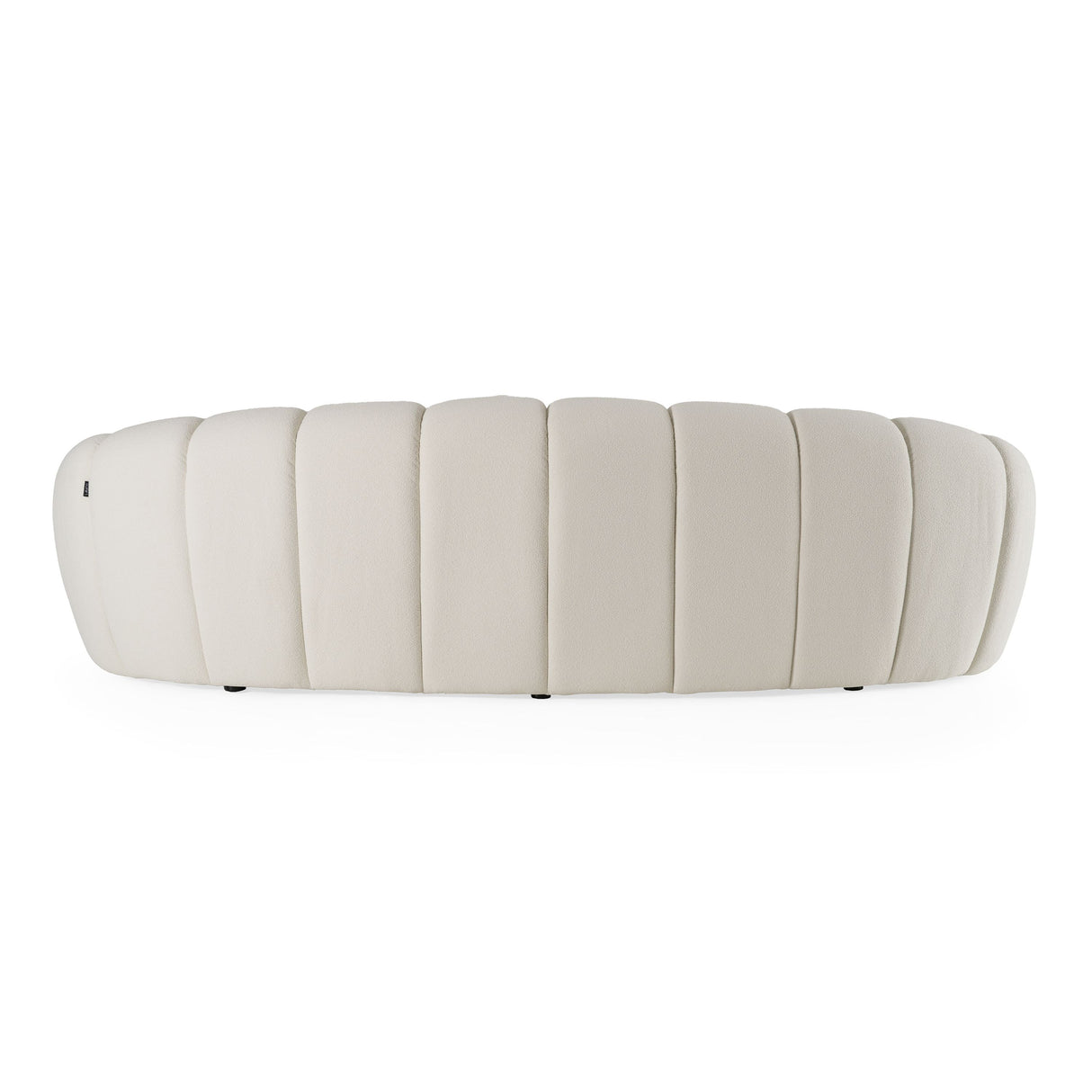 Divani Casa Yolonda - Modern Curved Off-White Fabric Sofa