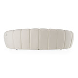 Divani Casa Yolonda - Modern Curved Off-White Fabric Sofa