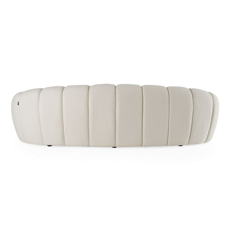 Divani Casa Yolonda - Modern Curved Off-White Fabric Sofa