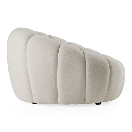 Divani Casa Yolonda - Modern Curved Off-White Fabric Chair