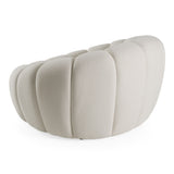 Divani Casa Yolonda - Modern Curved Off-White Fabric Chair