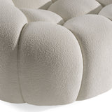 Divani Casa Yolonda - Modern Curved Off-White Fabric Chair