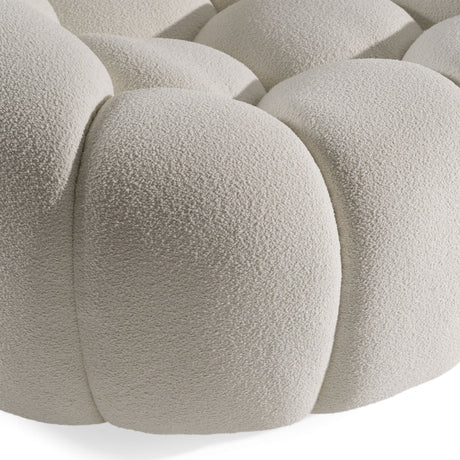 Divani Casa Yolonda - Modern Curved Off-White Fabric Chair