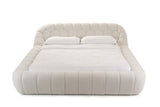 Divani Casa Yolonda Queen Upholstered Bed Off-White Teddy Fabric – VIG Furniture - Home Elegance USA