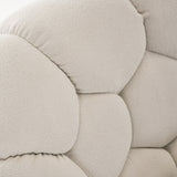 Eastern King Yolonda + Dustin - Modern Off-White Fabric + Natural Oak 4-Piece Bedroom Set