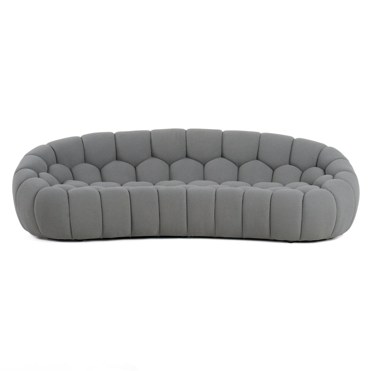 Divani Casa Yolonda - Modern Curved Light Grey Fabric Sofa Set - Home Elegance USA