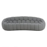 Divani Casa Yolonda - Modern Curved Light Grey Fabric Sofa Set - Home Elegance USA