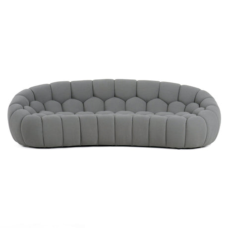 Divani Casa Yolonda - Modern Curved Light Grey Fabric Sofa Set - sold by Home Elegance USA