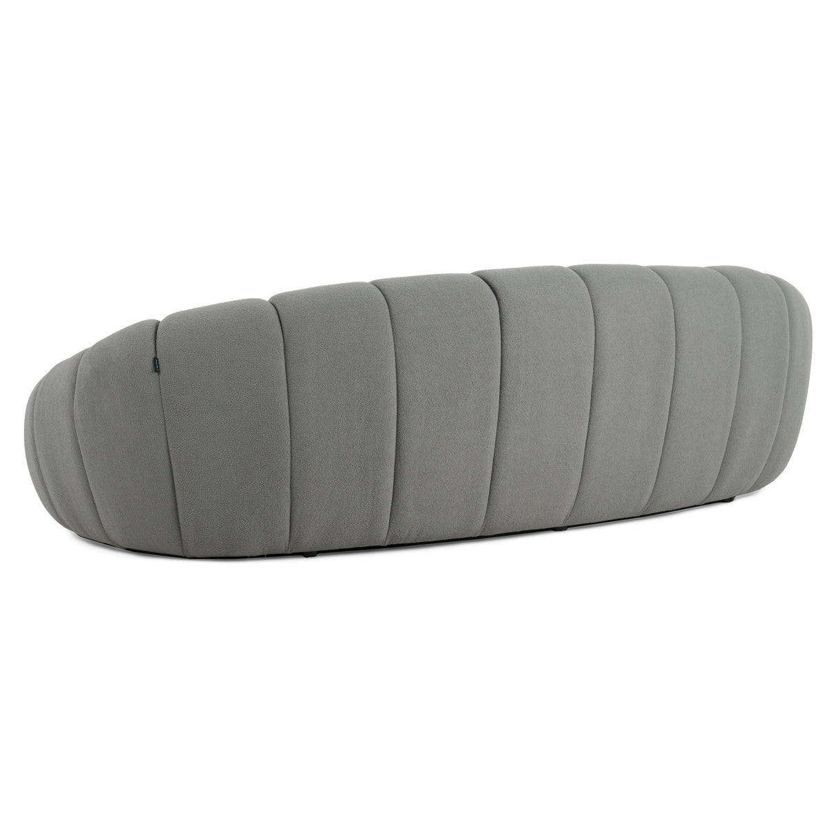 Divani Casa Yolonda - Modern Curved Light Grey Fabric Sofa
