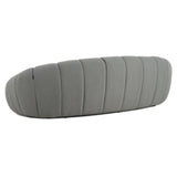 Divani Casa Yolonda - Modern Curved Light Grey Fabric Sofa