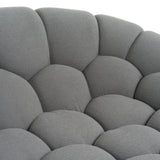 Divani Casa Yolonda - Modern Curved Light Grey Fabric Sofa
