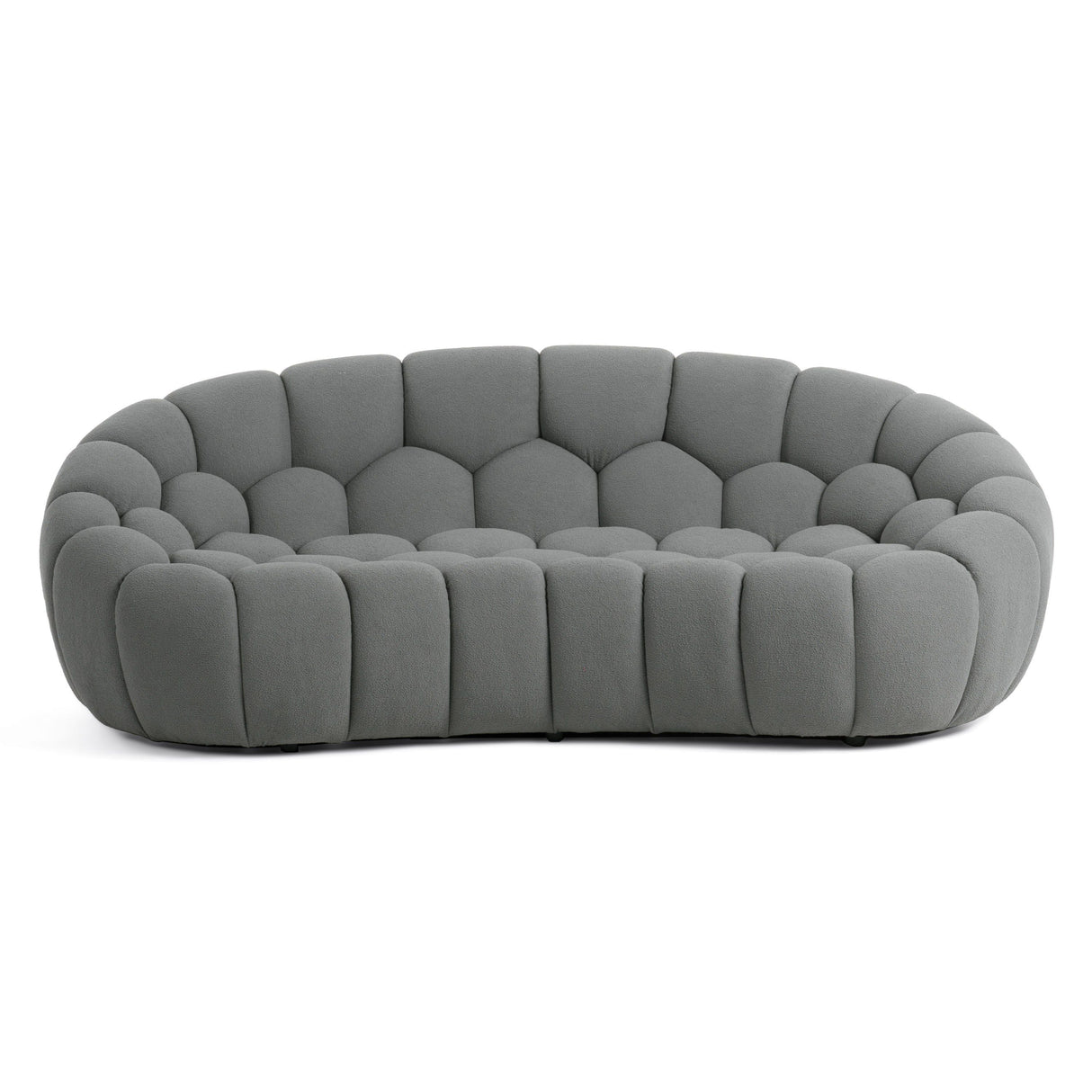 Divani Casa Yolonda - Modern Curved Light Grey Fabric Sofa Set - Home Elegance USA
