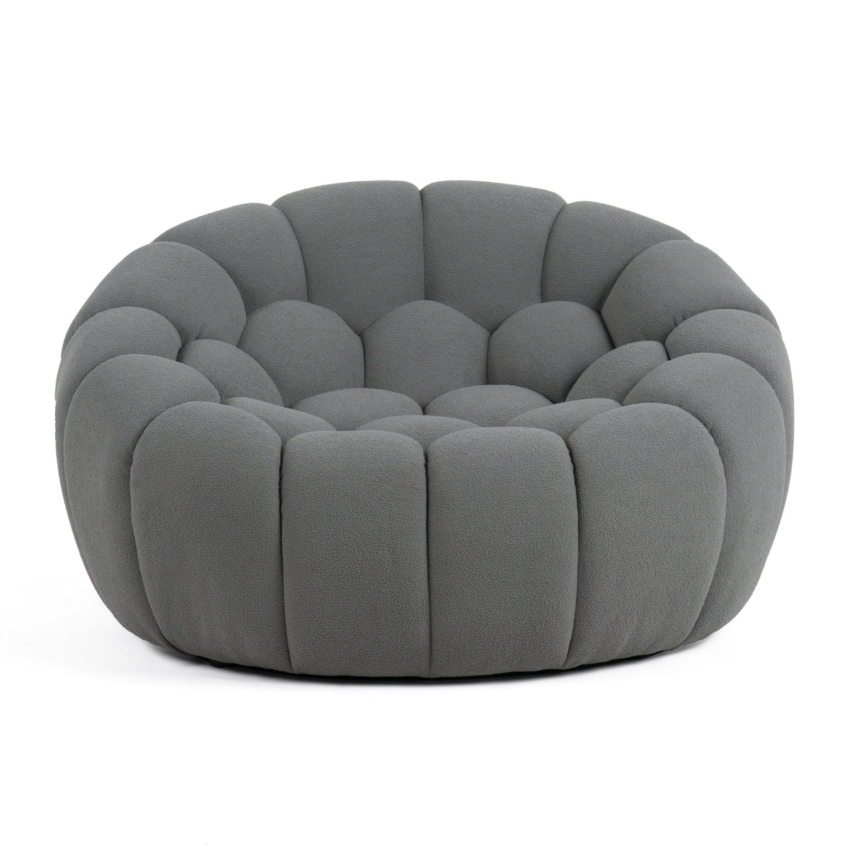 Divani Casa Yolonda - Modern Curved Light Grey Fabric Sofa Set - Home Elegance USA
