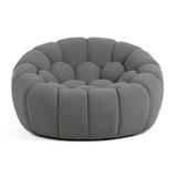 Divani Casa Yolonda - Modern Curved Light Grey Fabric Sofa Set - Home Elegance USA