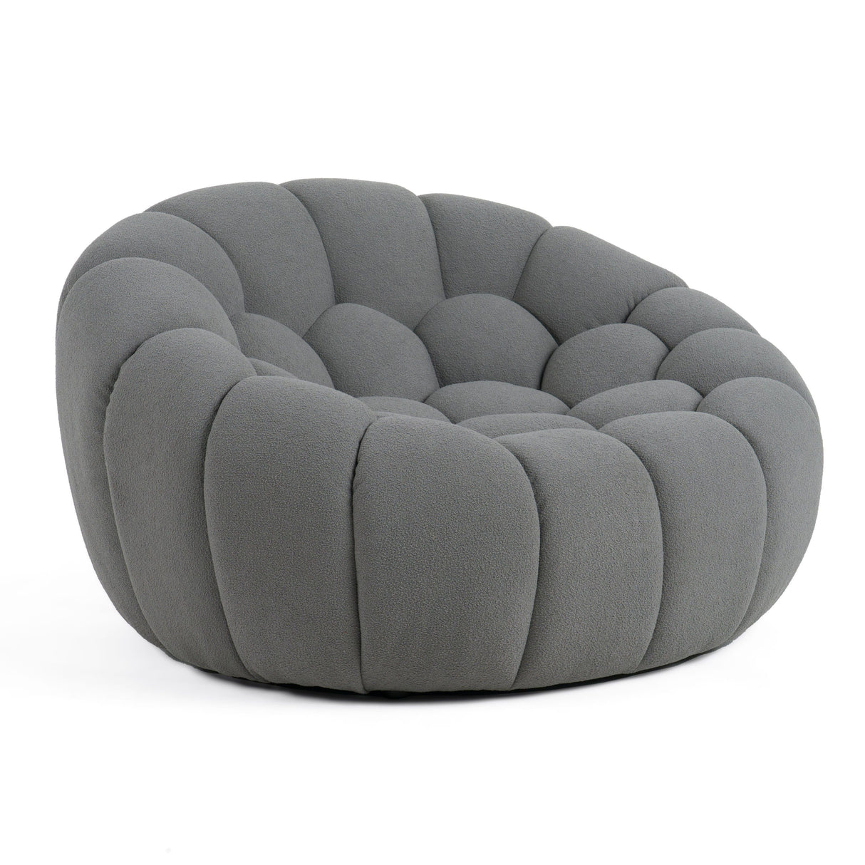 Divani Casa Yolonda - Modern Curved Light Grey Fabric Sofa Set - Home Elegance USA